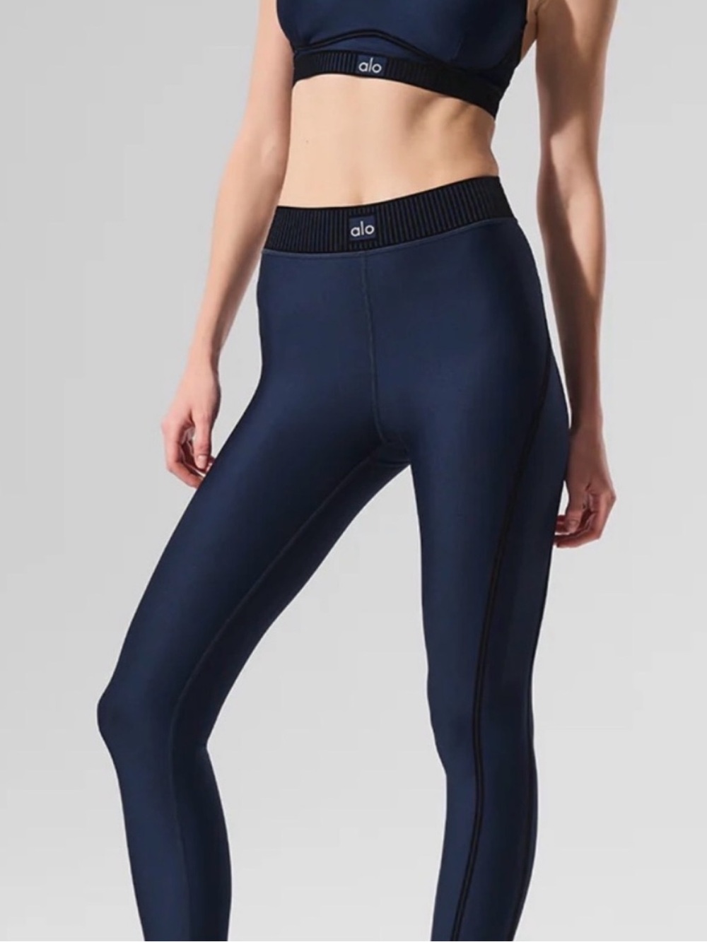 Alo Yoga Airlift High-Waist 7/8 Line Up Legging - Navy - NWT